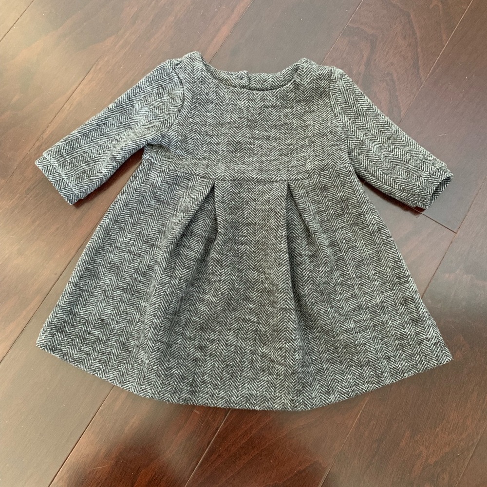 Gap herringbone elbow sleeve knit dress, 18-24mo
